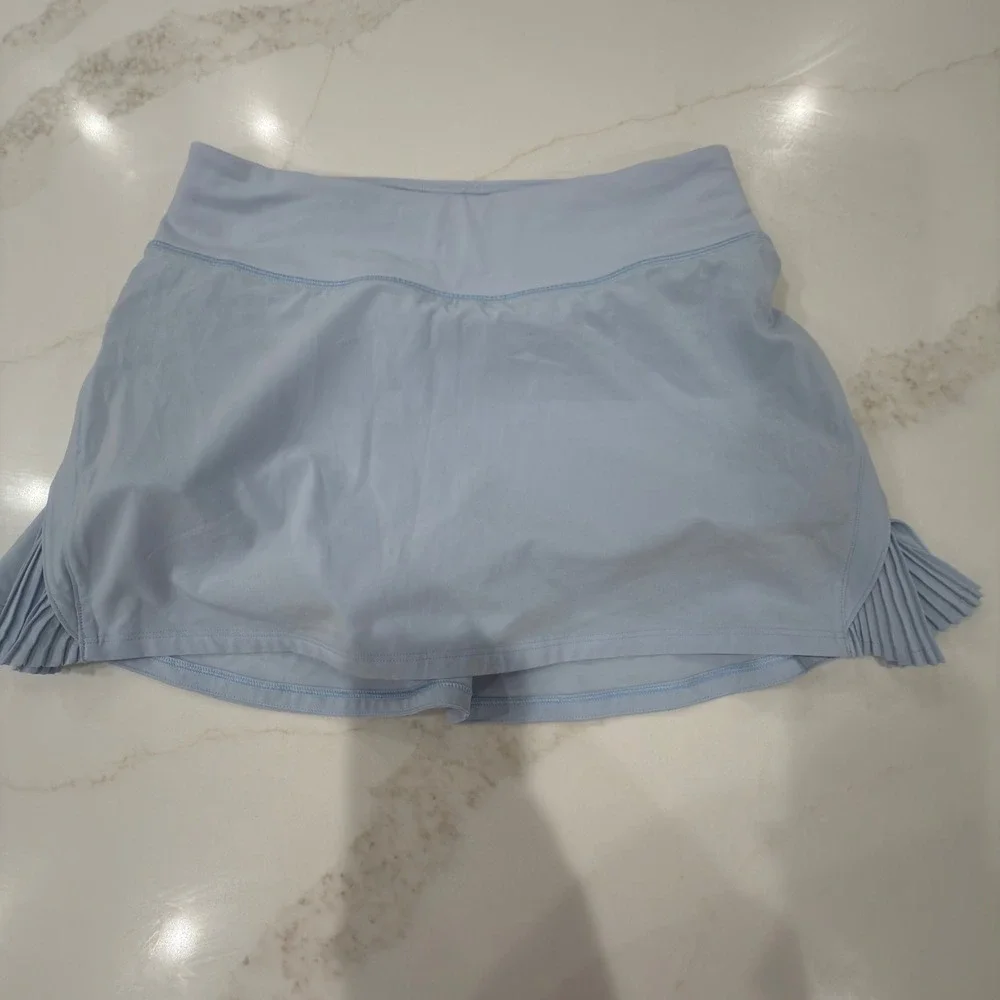 Lululemon Play Off The Pleats Skirt Blue Athletic Tennis Skort Size 4